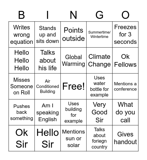 Damshalla Bingo Card