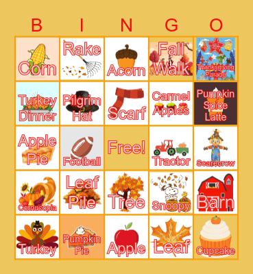 FALL Bingo Card