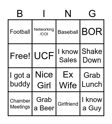 Johnny Camaro Bingo Card