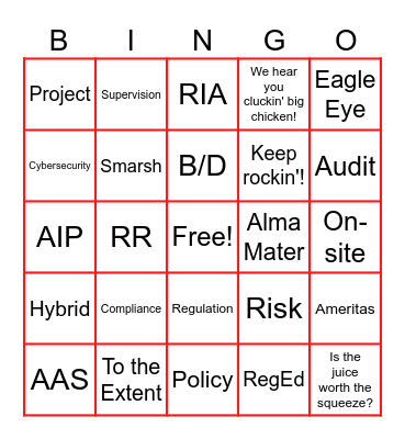 2023 Compliance Bingo Card