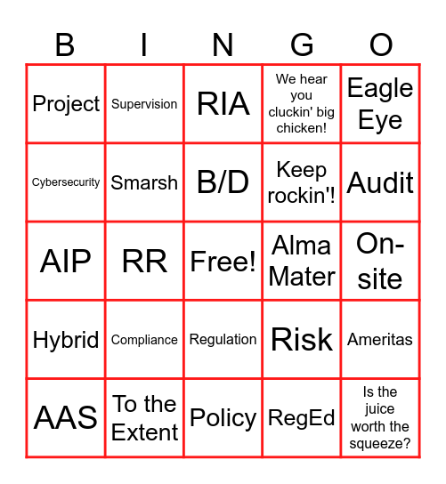 2023 Compliance Bingo Card