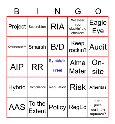 2023 Compliance Bingo Card