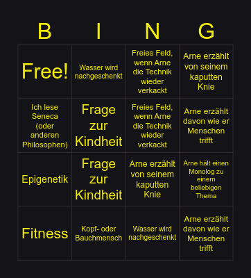 Arnes FDTD Bullshit Bingo Card