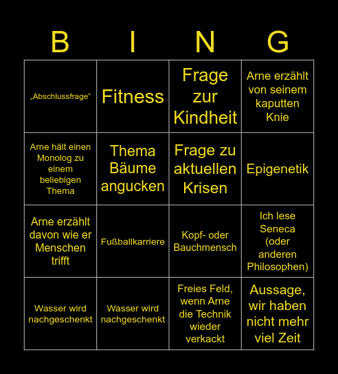 Armed FDTD Bullshit Bingo Card