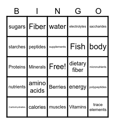 Health Bingo Card