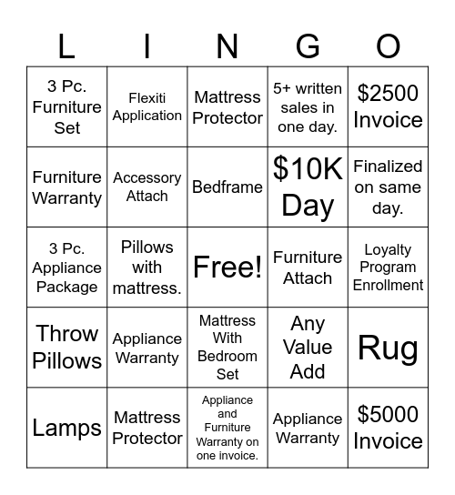Leon's Bingo Card