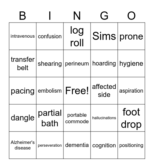 Chapter 5 and 6 Hartman Bingo Card