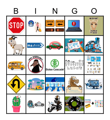 ROAD TRIP BINGO Card