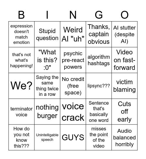 Kweb Bingo Card