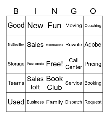 BigSteelBox Bingo Card