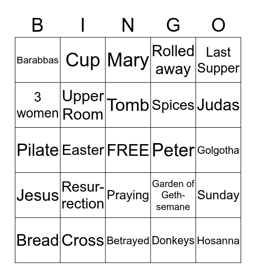 EASTER WEEK Bingo Card