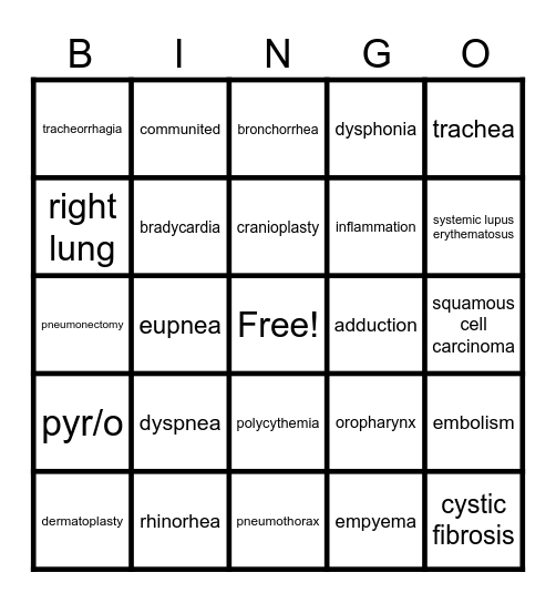 Midterm MT Bingo Card