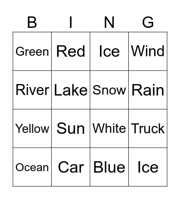 Bingo! Bingo Card