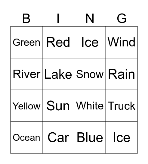 Bingo! Bingo Card
