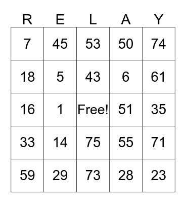 Paws for Cause Bingo Card