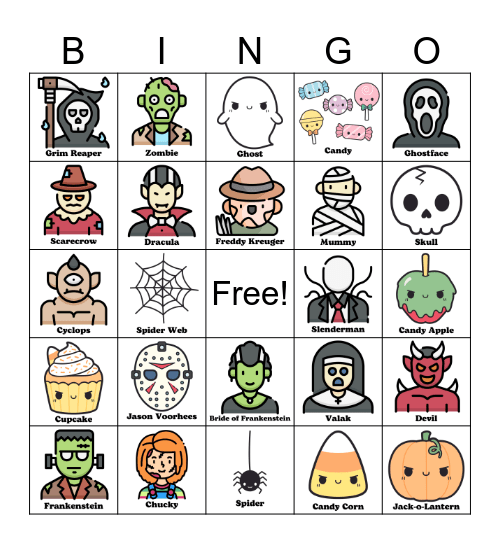 Halloween Bingo Card