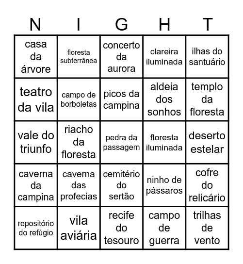 5 Passes Temporada Reavivamento Bingo Card