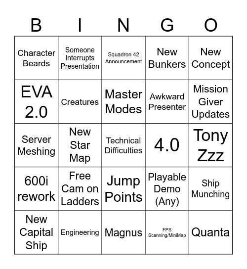 Citizen Con 2023 Bingo Sheet Bingo Card