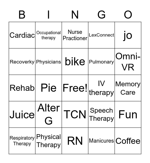 LEXINGTON OF BLOOMINGDALE Bingo Card