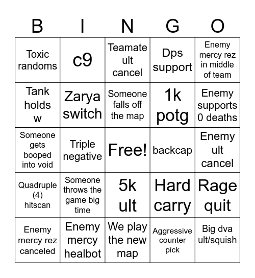 Bungiswatch Bingo #2 Bingo Card