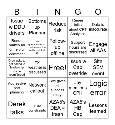 PBDD Daily Call Bingo! Bingo Card