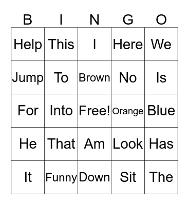 Family Site Bingo Card