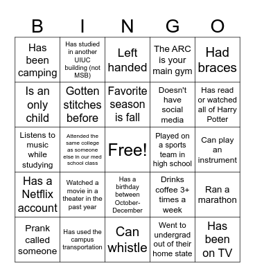 Bingo Card