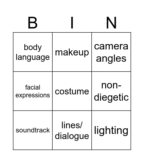 Bingo!!!! Bingo Card