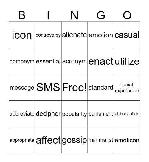 MOBILE PHONES Bingo Card