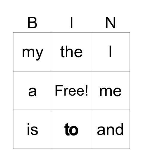 October HFW Bingo Card