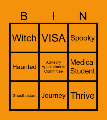 Spooky Bingo Card