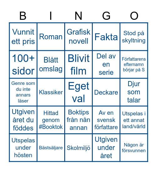 BOK BINGO Card