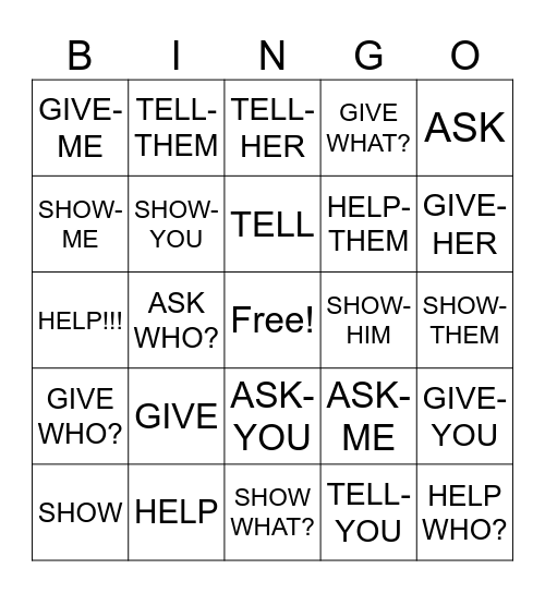 MORE ASL PRACTICE Bingo Card