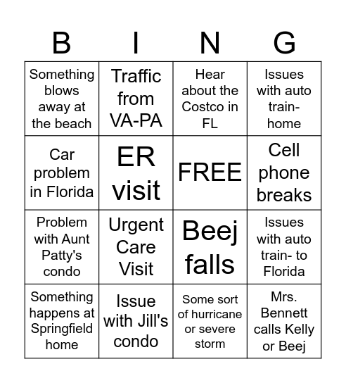 FLORIDA 2023 Bingo Card