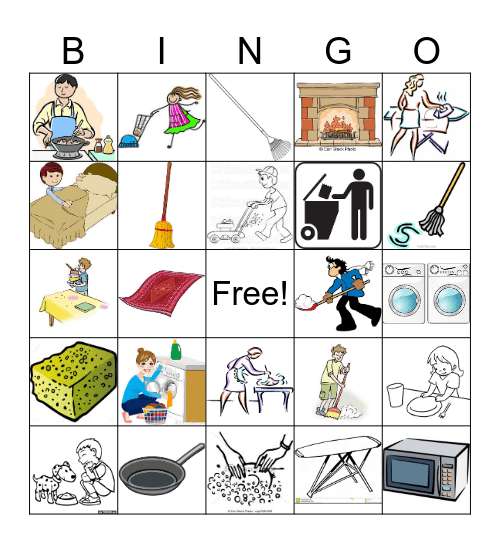 La casa y los quehaceres Bingo Card