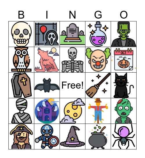 Joyeuse Halloween! Bingo Card