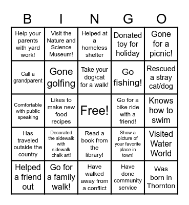 LIA Bingo! Bingo Card