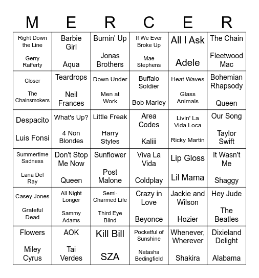 Go Bears! Bingo Card