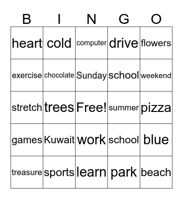 Bingo Card