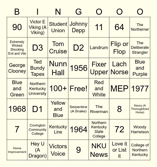 2023 Fall Luncheon Bingo Card