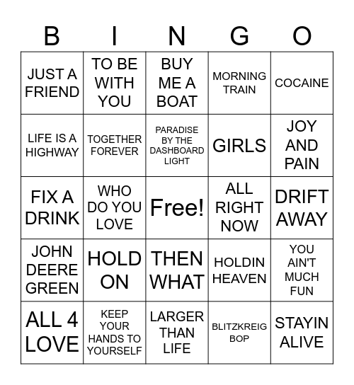 #5- ELKS  COVER 10-13 Bingo Card