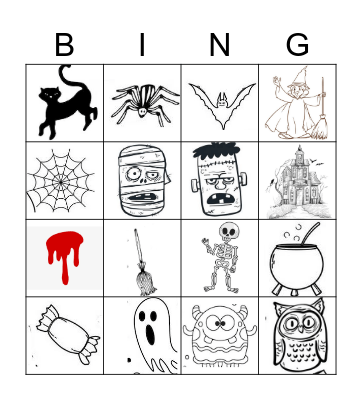 Halloween Bingo Card