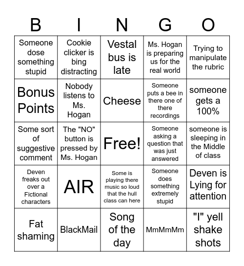 Video Production V3 Bingo Card