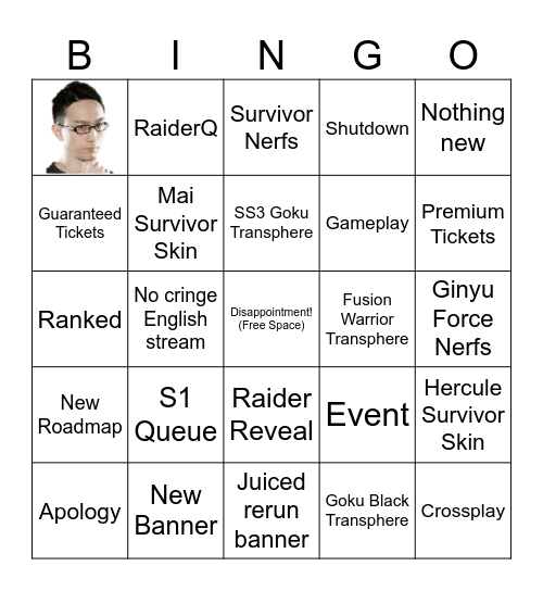 Anniversary Stream Bingo Card