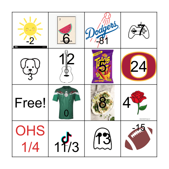 Multi-step Loteria Bingo Card