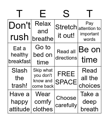 TEST Bingo Card