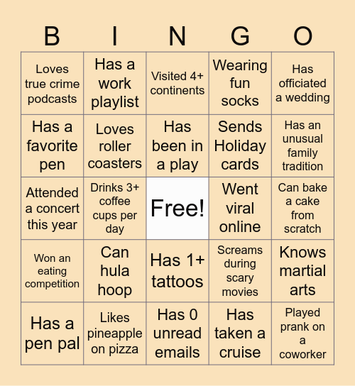 October Remote LPS Bingo Card