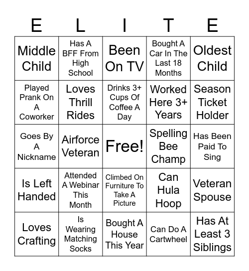 Nashville Company Meeting Bingo Card