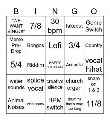 LACUS BINGO Card