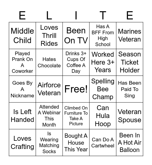 Nashville Company Meeting Bingo Card